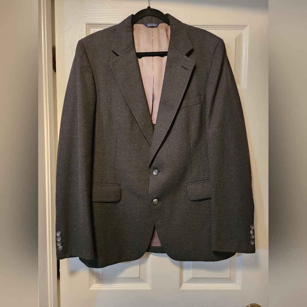 Mens Grey Suit Jacket Size L